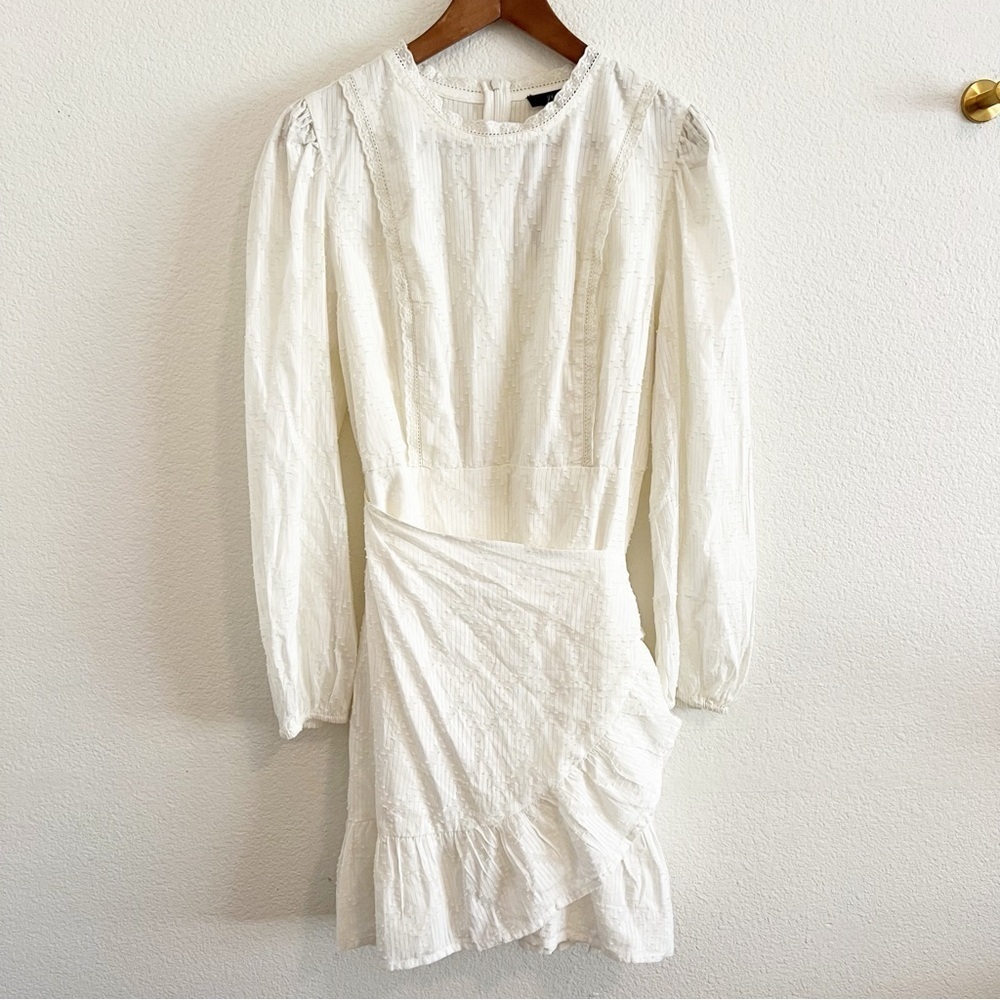 J. Crew NWT Puff Sleeve Wrap Dress 100% Cotton Size M - Picture 3 of 12